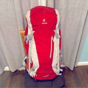 Women’s Deuter Red and Grey Hiking Backpack